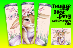 STYLISH 20oz Tumbler Template for Any Occasion , Cute Bunny Product Image 1