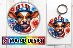 Joyful Car Coaster Round Design, USA Animals Product Image 1