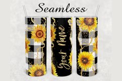 Sunflower Plaid Gold Agate 20oz sublimation design tumbler Product Image 1