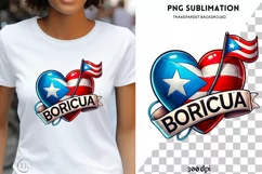 Puerto Rico Flag PNG | Boricua Printable Image for Latina Product Image 1