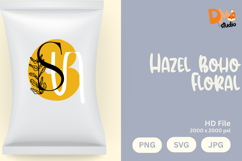 Hazel Boho Floral Monogram Product Image 1