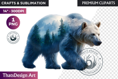 Watercolor Polar Bear Arctic Wildlife animal Illustration Product Image 1