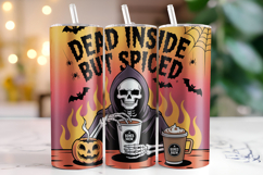 Dead Inside But Spiced Tumbler Wrap | Sublimation | Tumblers Product Image 1