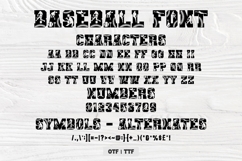 Baseball Font | Sports Varsity Letters | Athletic Typeface Product Image 9