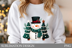 Snowman T-Shirt Design. Snowman Sublimation Product Image 1
