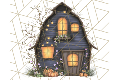 Halloween Cottagecore Barn PNG Clipart, Fall Style Product Image 2