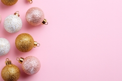 Glitter Christmas Balls Background, Christmas Background Product Image 1