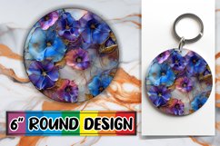 Opulent Floral Gold Sublimation Rounds Product Image 1