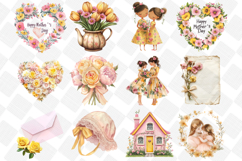 Romantic Mothers Day Clipart - Set Of 40 Png Bundle Product Image 3
