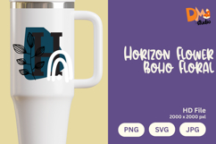 Horizon Flower Boho Floral Monogram Product Image 1