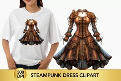 steampunk dress Clipart, steampunk dress png Product Image 1