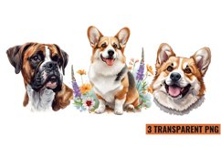 Watercolor Dog Breed Clipart , PNG Product Image 1
