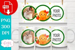 Christmas photo mug wrap PNG, Christmas gingerbread man png Product Image 1