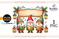 Watercolor Christmas gnomes, Christmas Gnomes Product Image 1