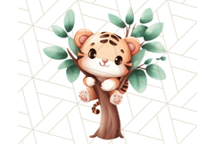 Jungle Safari Animals PNG Cute Pastel Wild Animal Clipart Product Image 2