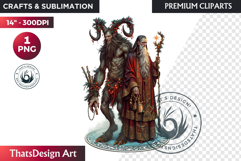 Krampus Christmas Clipart , Bad santa Christmas clipart png Product Image 1