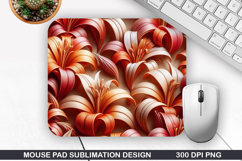 3D Flowers Mouse Pad Sublimation, Flowers Mouse Pad PNG Product Image 1