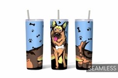 Dogs Tumbler Sublimation | 20 oz | Taper | Straight Product Image 12