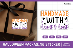 Halloween Small Business Packaging Sticker | Haunt &amp; Heart Product Image 1