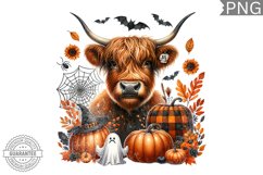 Halloween Cow Sublimation Design - High Quality 300 Dpi Product Image 1