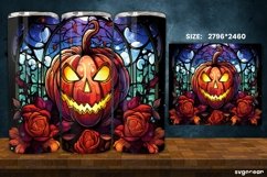 Stained Glass Halloween Tumbler Wrap | 20 Oz | Sublimation Product Image 4