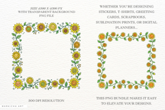 Sunflowers Doodle Frames Clipart Product Image 2