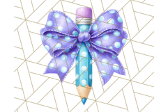 Chubby Pencil With Bows PNG Clipart, Cute School Supply Png Product Image 2