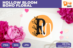 Hollow Bloom Boho Floral Monogram Product Image 1