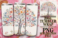 Enchanting Blossom Tree Tumbler Wrap: 20oz Sublimation Product Image 1