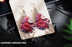 Valentines Day Teardrop Sublimation- Valentines Day Earring Product Image 1