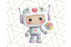 Kawaii Halloween Clipart Cute Kids and Candy Elements Png Product Image 2