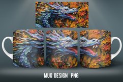 Gragon Mug Wrap Sublimation Designs|Impasto Painting 3D Mug Product Image 2