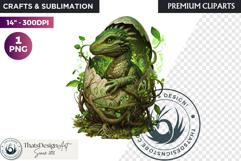 Cute Baby Dragon in a egg Clipart, dragon egg, Fantasy PNG Product Image 1