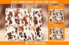 Cowhide Tumbler Wrap Designs, Sublimation Wrap Product Image 1
