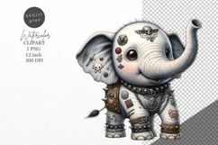 Elephant clipart, Punk clipart, Safari clipart Product Image 1