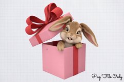 Woodland Christmas Bunny Sublimation Clipart PNG Product Image 1