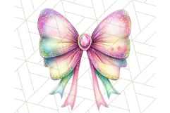 Pastel Fairy Clip Art PNG With Glitter, Rainbow Fairy Png Product Image 2