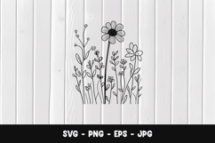 Wildflower Field SVG PNG Product Image 1