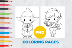 Cute elf boy Coloring Pages | Coloring book Product Image 1