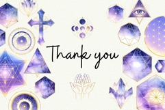 Sacred Geometry PNG Celestial Clipart Watercolor Product Image 8