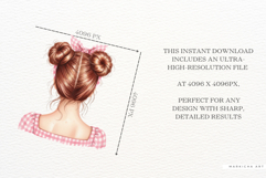 Messy Bun Woman Clipart Huge Bundle Product Image 14