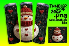 20oz Sublimation Gift Template , Snowman Product Image 1