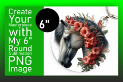 Glamorous Circle Design for Sublimation , Horse Product Image 1