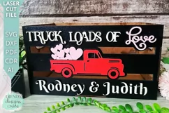 Valentines Truck loads of Love Crate Glowforge Laser cut svg Product Image 2