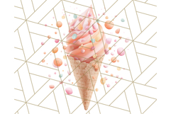 Ice Cream Clipart PNG, Summer Treats Clip Art, Swirl Cone Product Image 2