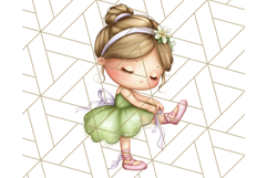 Ballerina Clipart PNG, Cute Ballet Girl Illustration Art Product Image 2