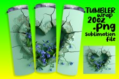 Romantic Bloom 3D Heart Tumbler Product Image 1