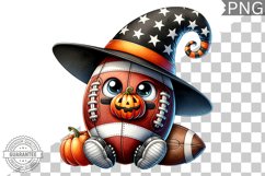 Halloween Football Sublimation - Clipart PNG Design Product Image 1