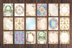 50 Printable Rococo Junk Journal Papers Bundle Vintage Product Image 2