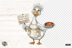 Quirky Whimsical Goose Mom PNG - Mothers Day Clipart Product Image 1